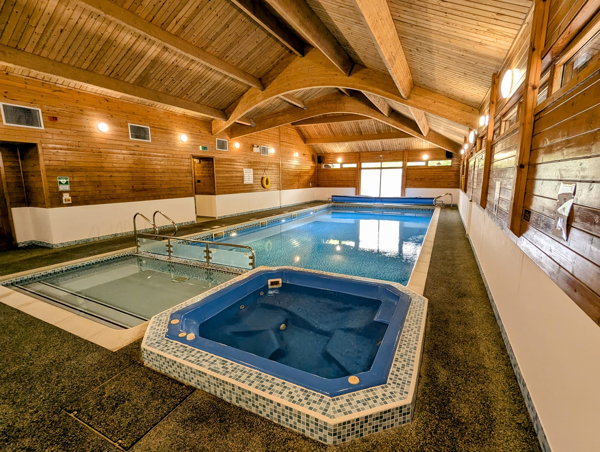 Indoor heated swimming pool at Lincoln Farm Park